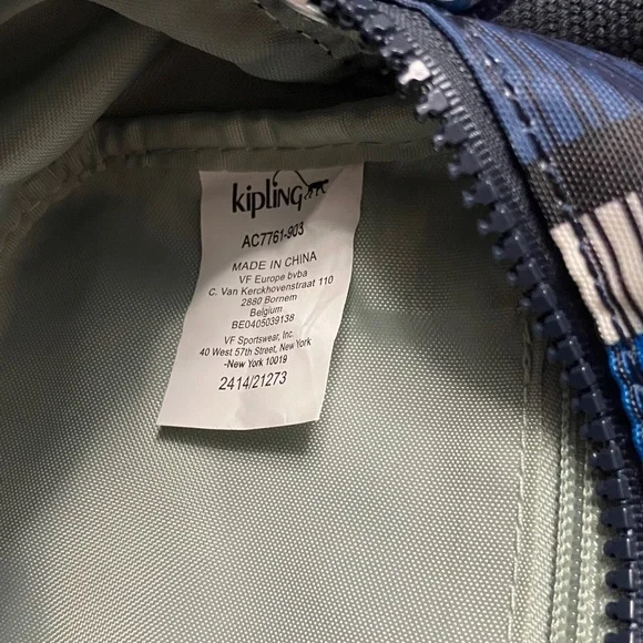 Kipling Dee Mini Crossbody Camera Bag Black/BlueWhite/Stripes - Picture 11 of 13